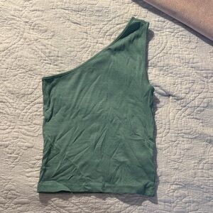 Madewell Asymmetrical Teal Tank Top